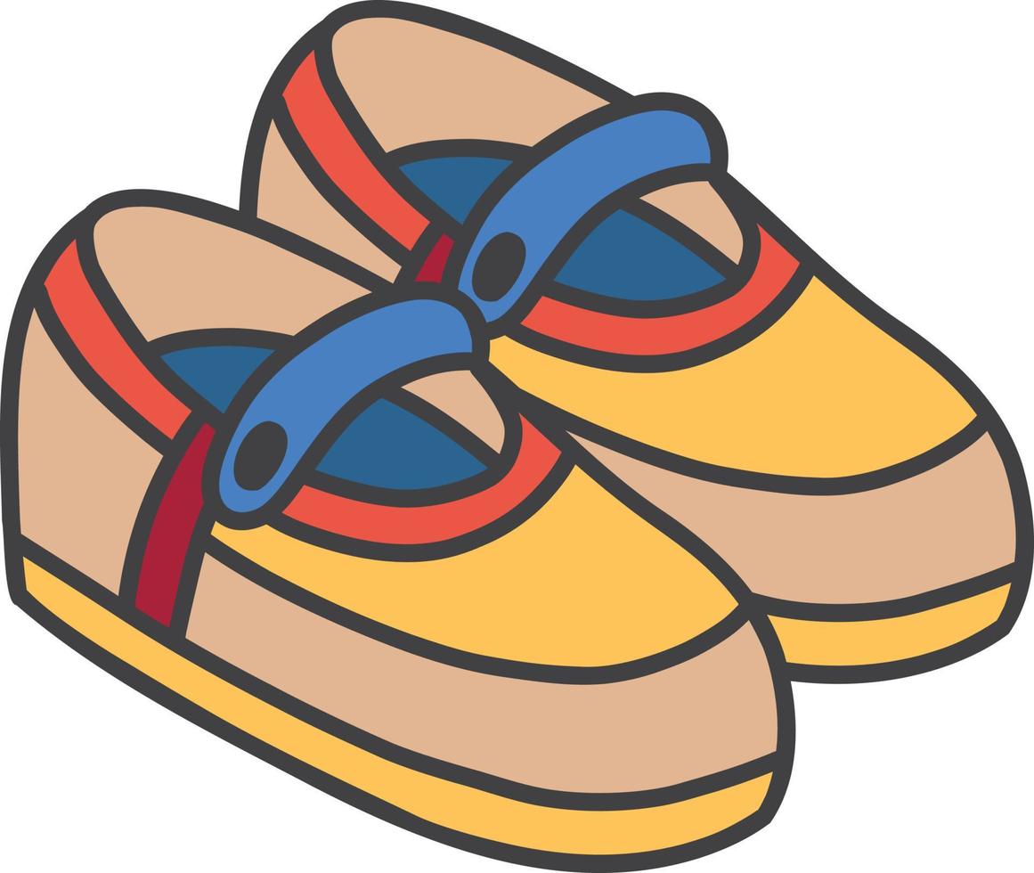 hand- getrokken meisjes schoenen illustratie vector