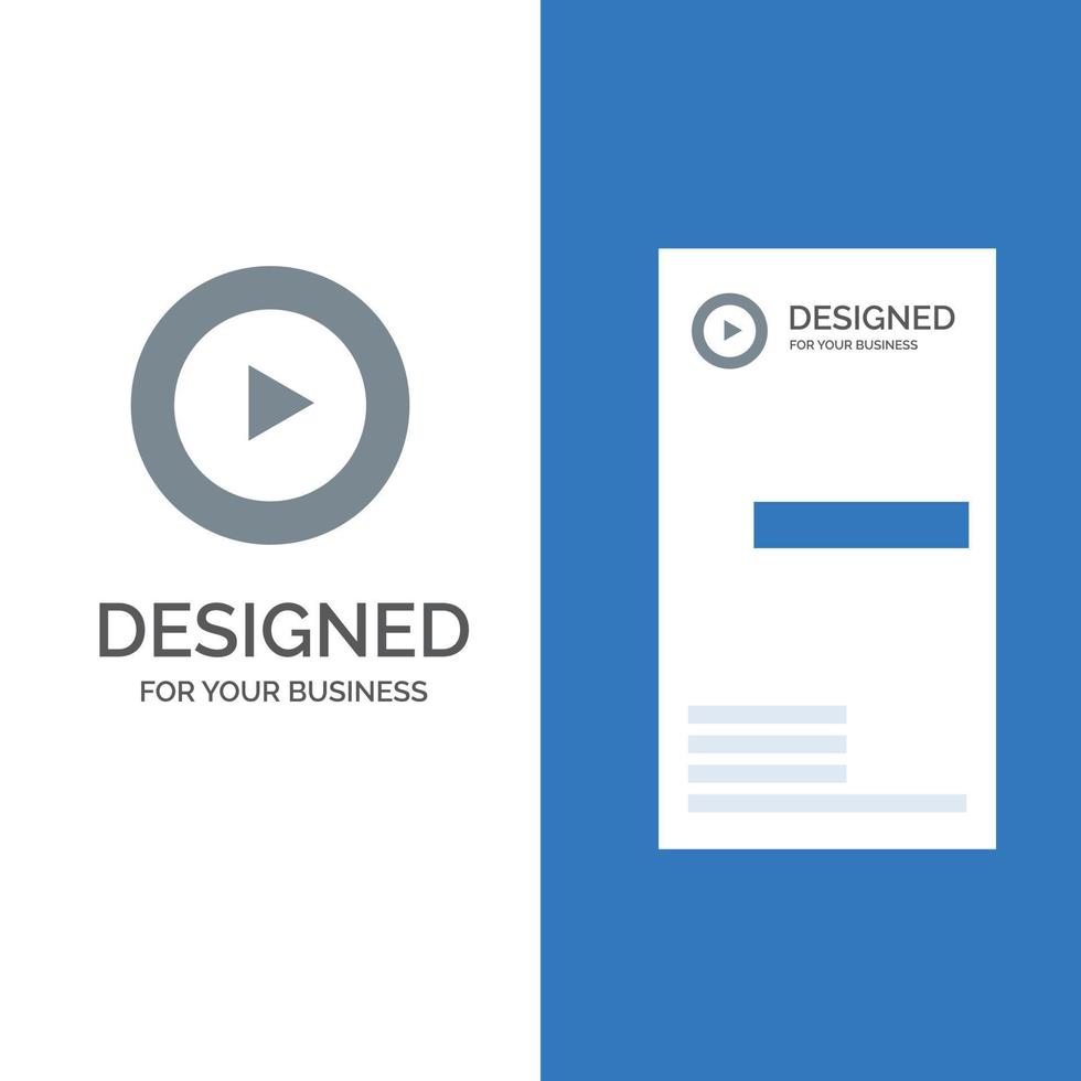 studio Speel video mp4 grijs logo ontwerp en bedrijf kaart sjabloon vector