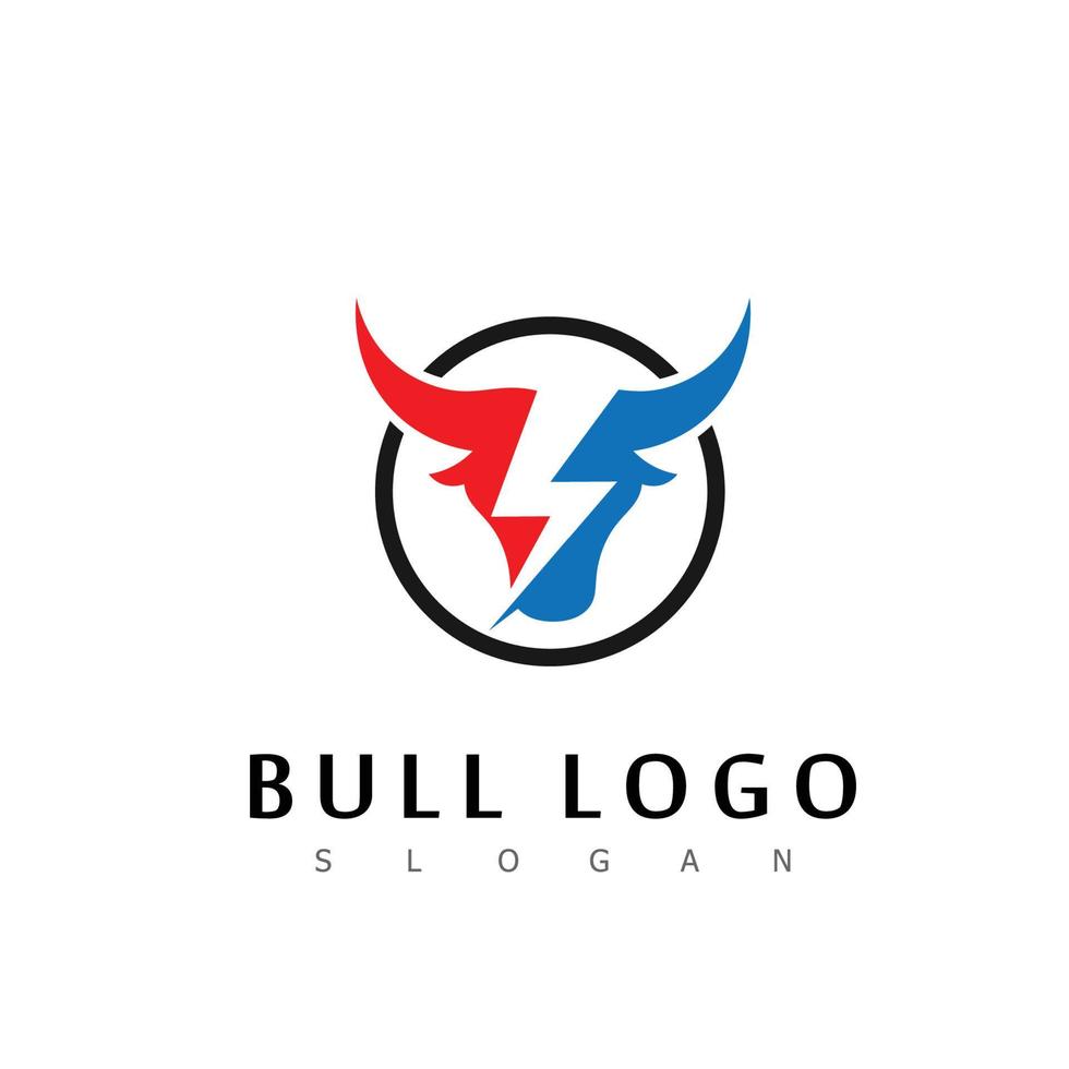 stier logo symbool bizon dier sterk vector