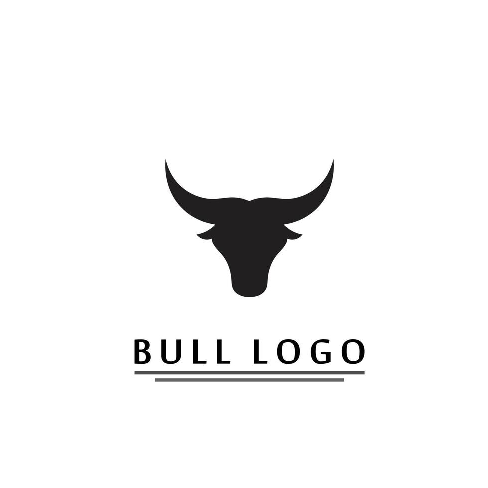 stier logo symbool bizon dier sterk vector