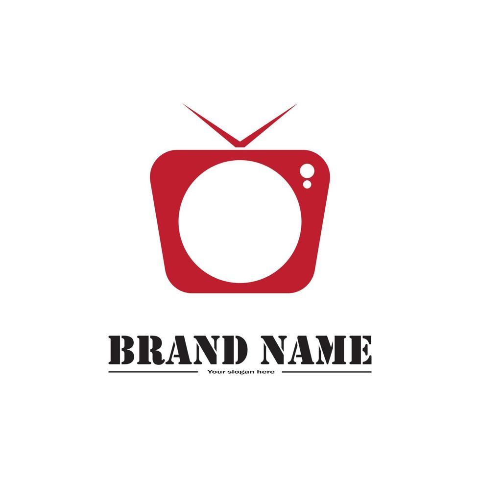 TV technologie logo ontwerp vector