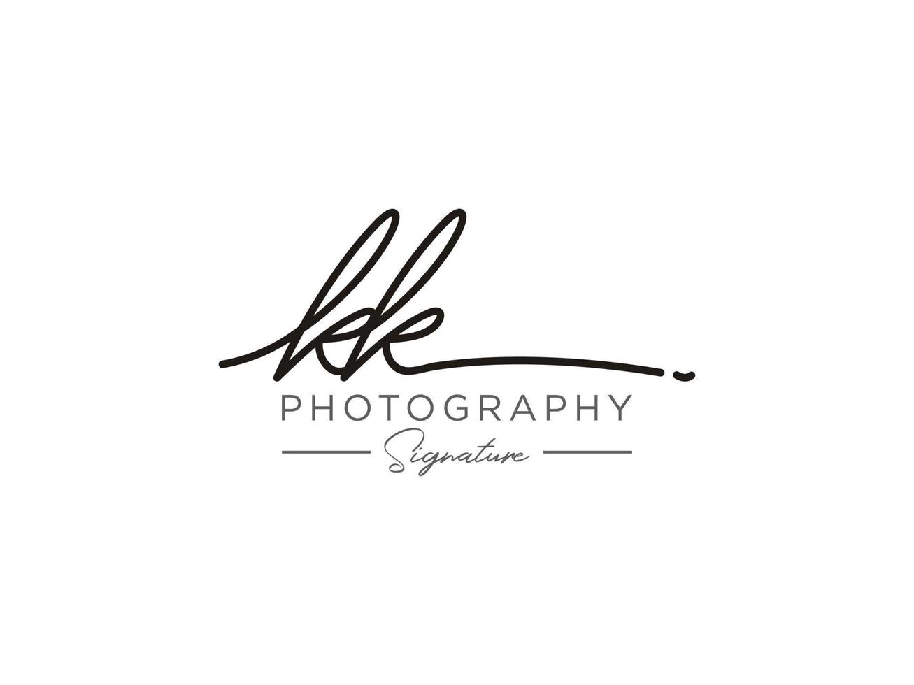 brief kk handtekening logo sjabloon vector