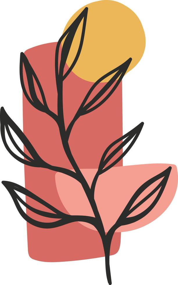 schattig minimaal abstract planten vector ontwerp