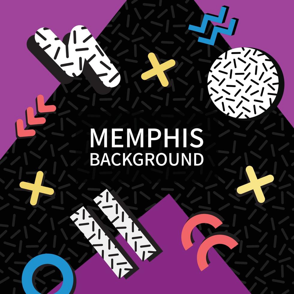 kleurrijk Memphis vector abstract achtergrond ontwerp