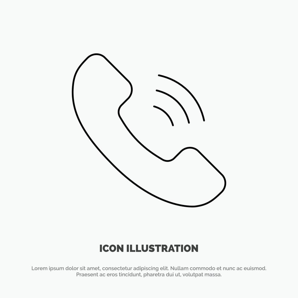 telefoontje communicatie telefoon lijn icoon vector