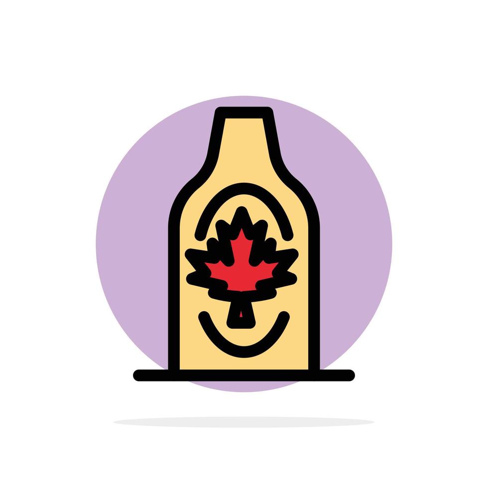 fles herfst Canada blad esdoorn- abstract cirkel achtergrond vlak kleur icoon vector