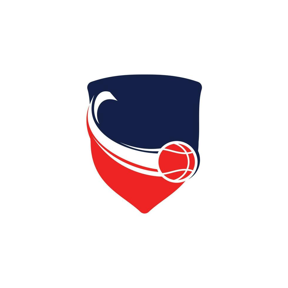 uniek mand bal logo ontwerp. basketbal club logo ontwerp sjabloon. vector