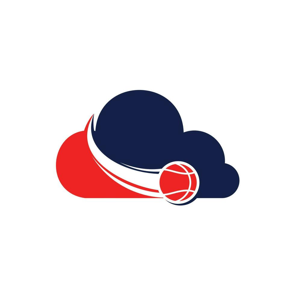 uniek mand bal logo ontwerp. basketbal club logo ontwerp sjabloon. vector