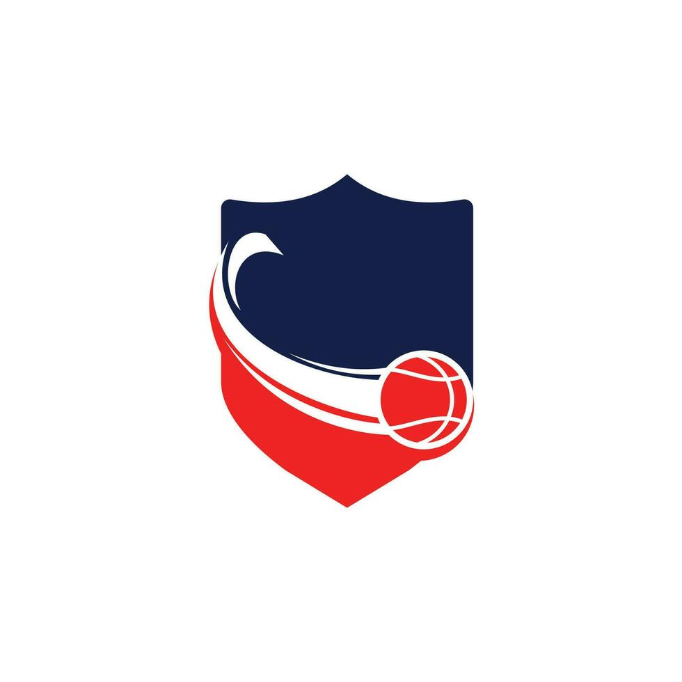 uniek mand bal logo ontwerp. basketbal club logo ontwerp sjabloon. vector