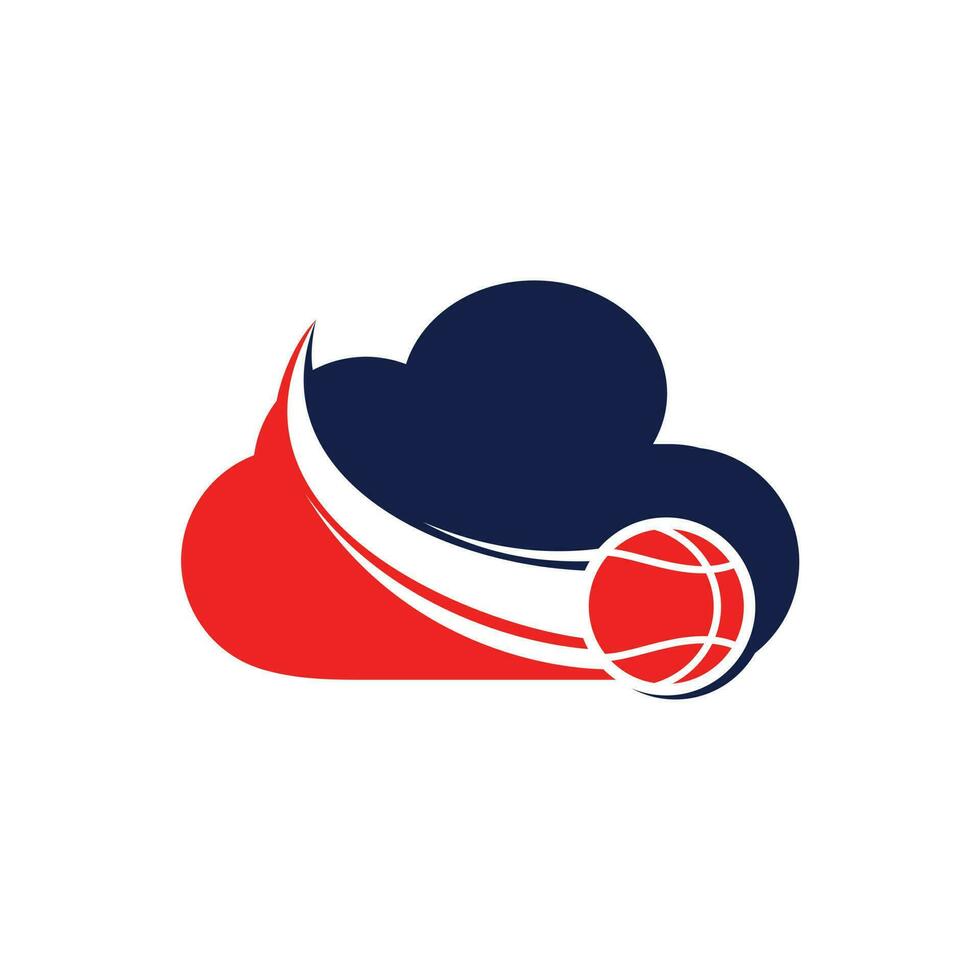 uniek mand bal logo ontwerp. basketbal club logo ontwerp sjabloon. vector