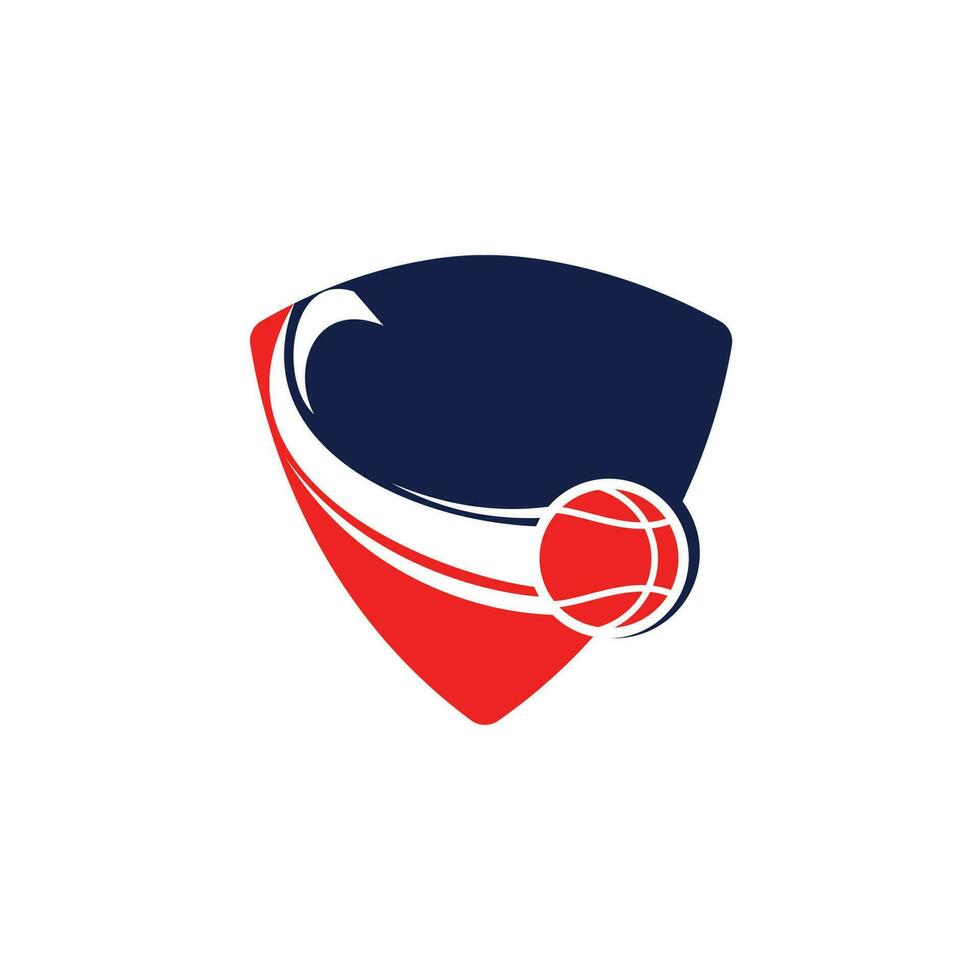 uniek mand bal logo ontwerp. basketbal club logo ontwerp sjabloon. vector