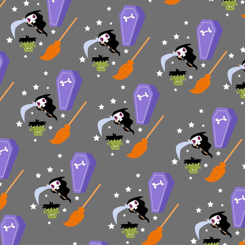 naadloos patroon met halloween perfect voor omhulsel papier vector