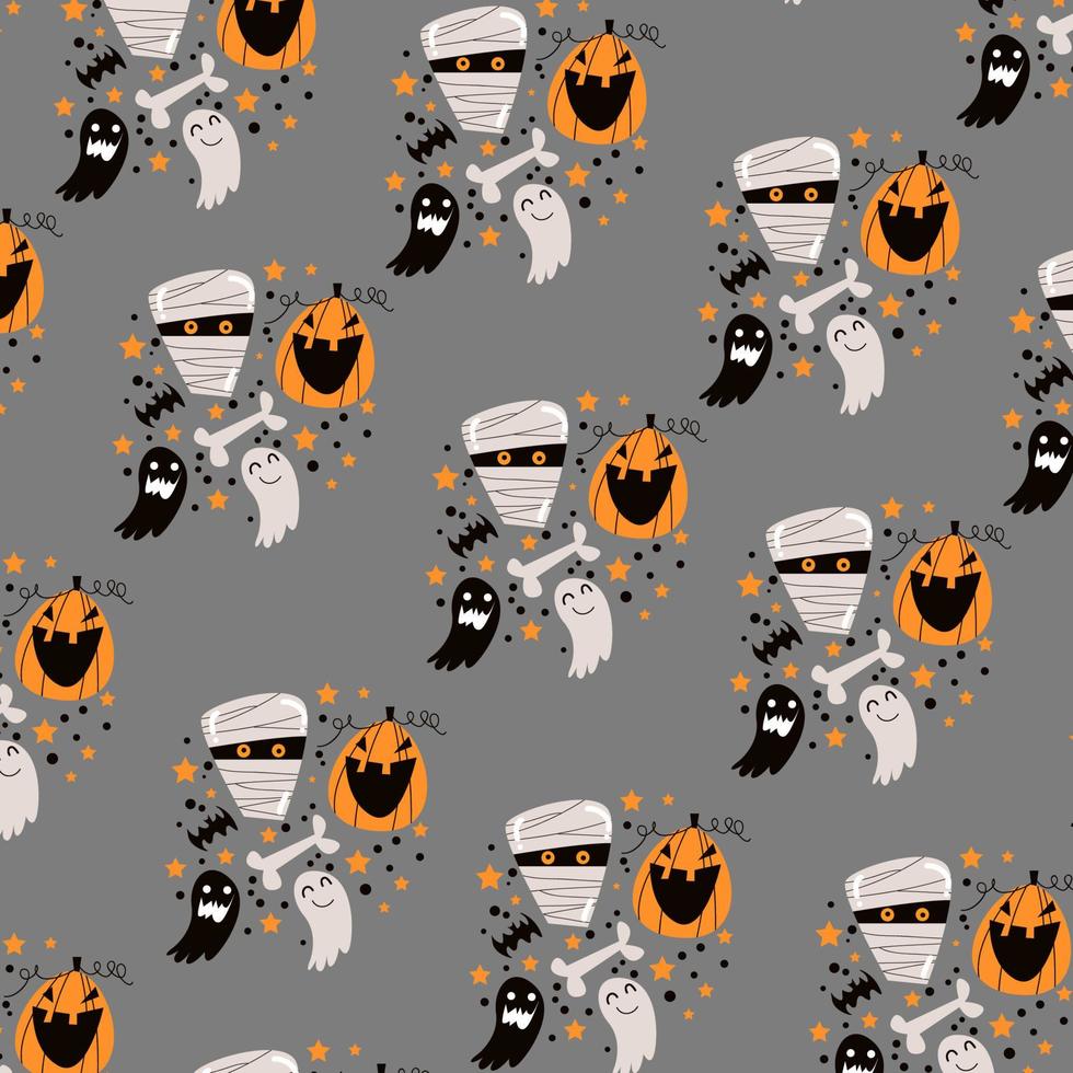 naadloos patroon met halloween perfect voor omhulsel papier vector