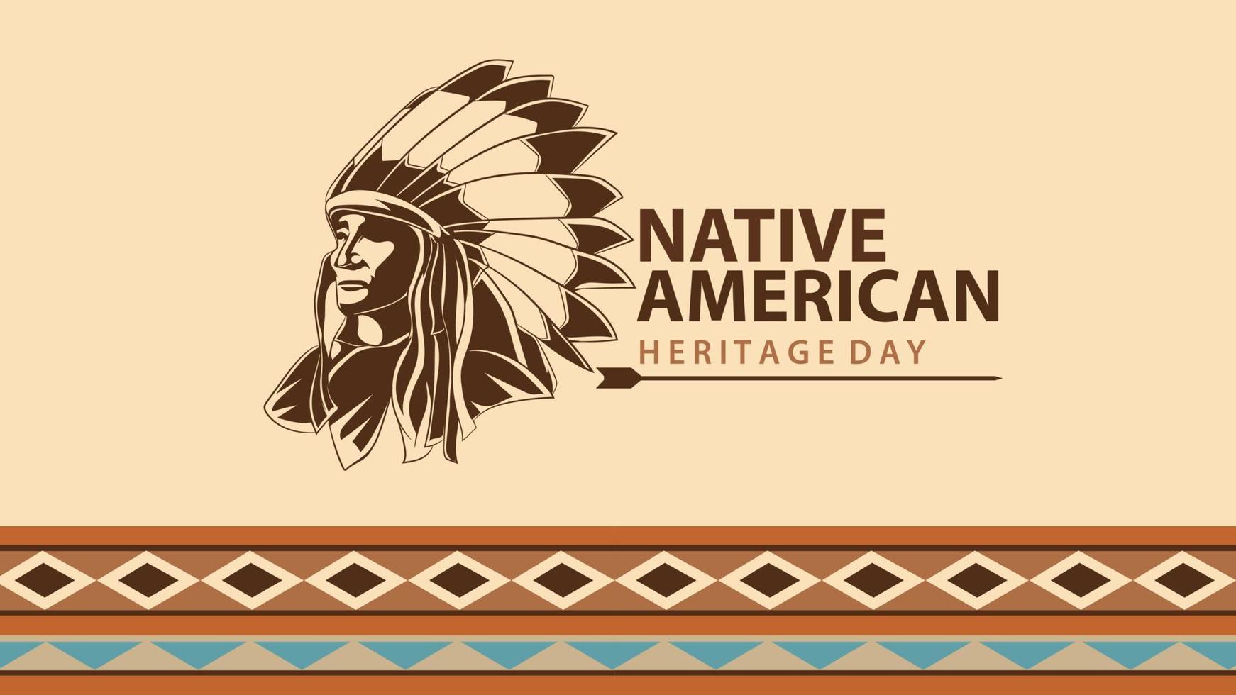 inheems Amerikaans erfgoed banier vector