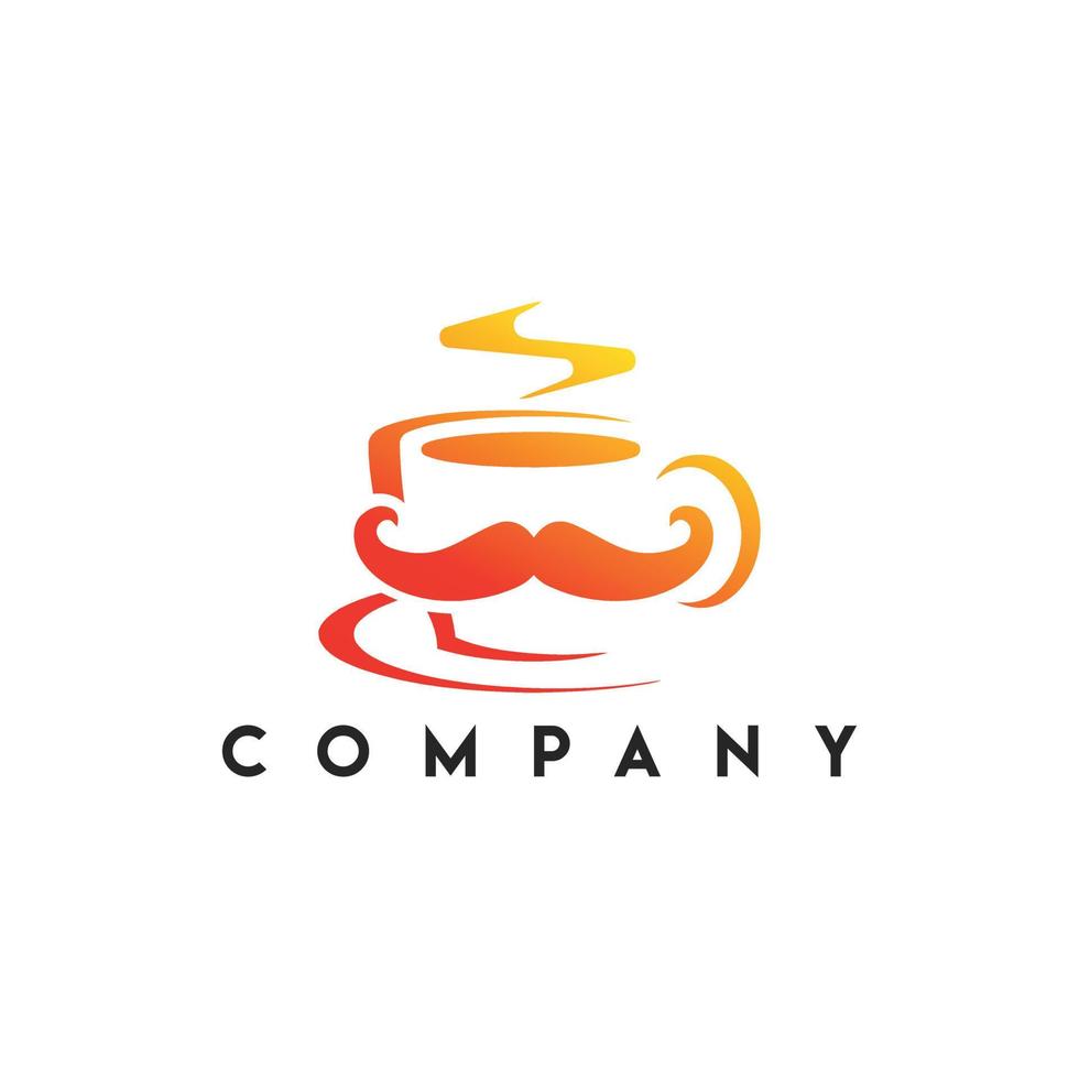 meneer cafe koffie logo, koffie logo sjabloon vector