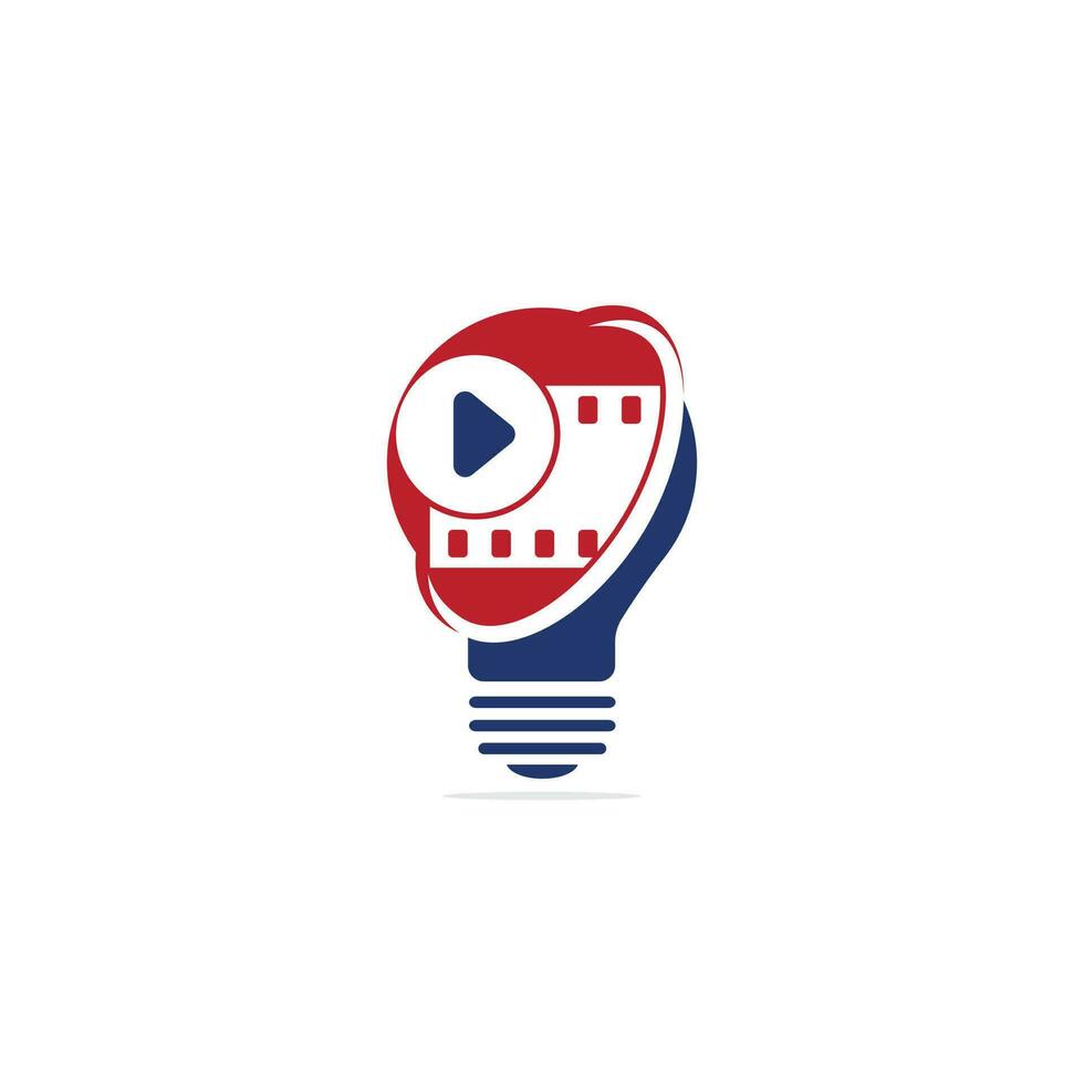 film lamp idee gemakkelijk logo sjabloon. bioscoop en video industrie en bedrijf logo concept. vector