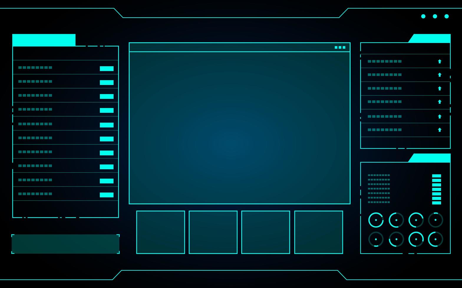 blauwe technologie-interface hud vector