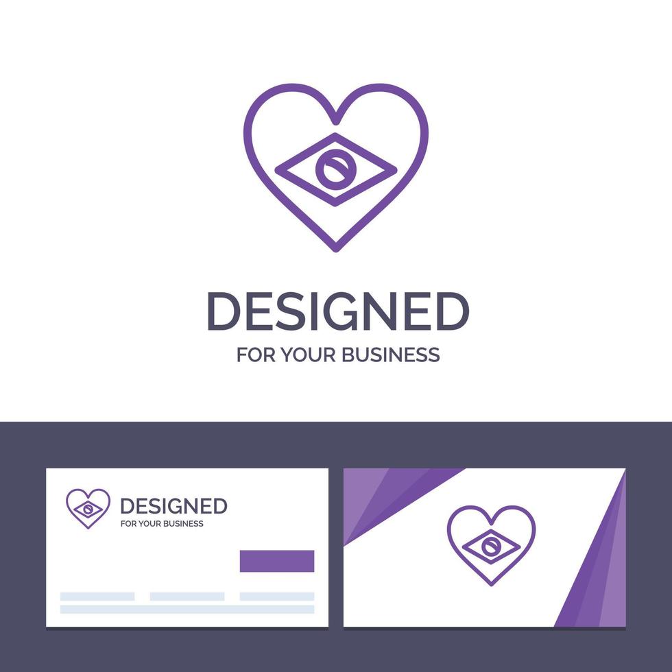 creatief bedrijf kaart en logo sjabloon hart Brazilië vlag liefde vector illustratie