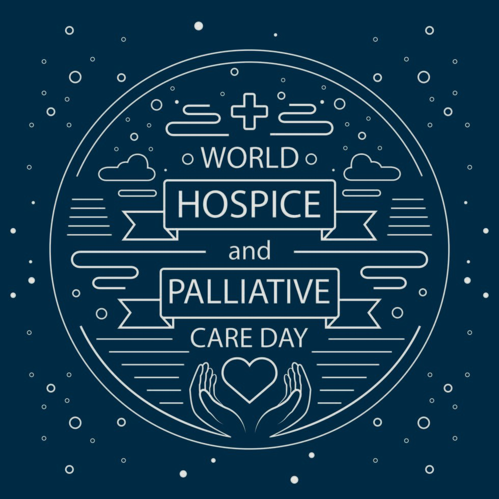 wereldhospice en palliatieve zorg dagvoering poster vector