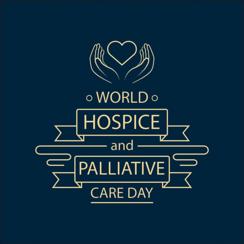 Wereldhospice en palliatieve zorgdagposter vector