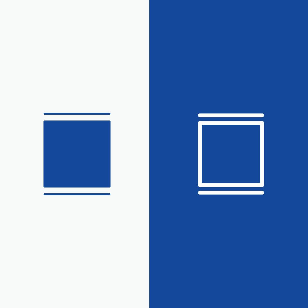 galerij instagram sets tijdlijn lijn en glyph solide icoon blauw banier lijn en glyph solide icoon blauw vector