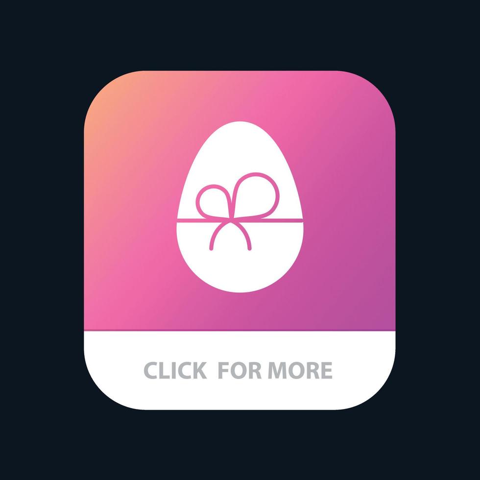 ei geschenk Pasen natuur mobiel app knop android en iOS glyph versie vector