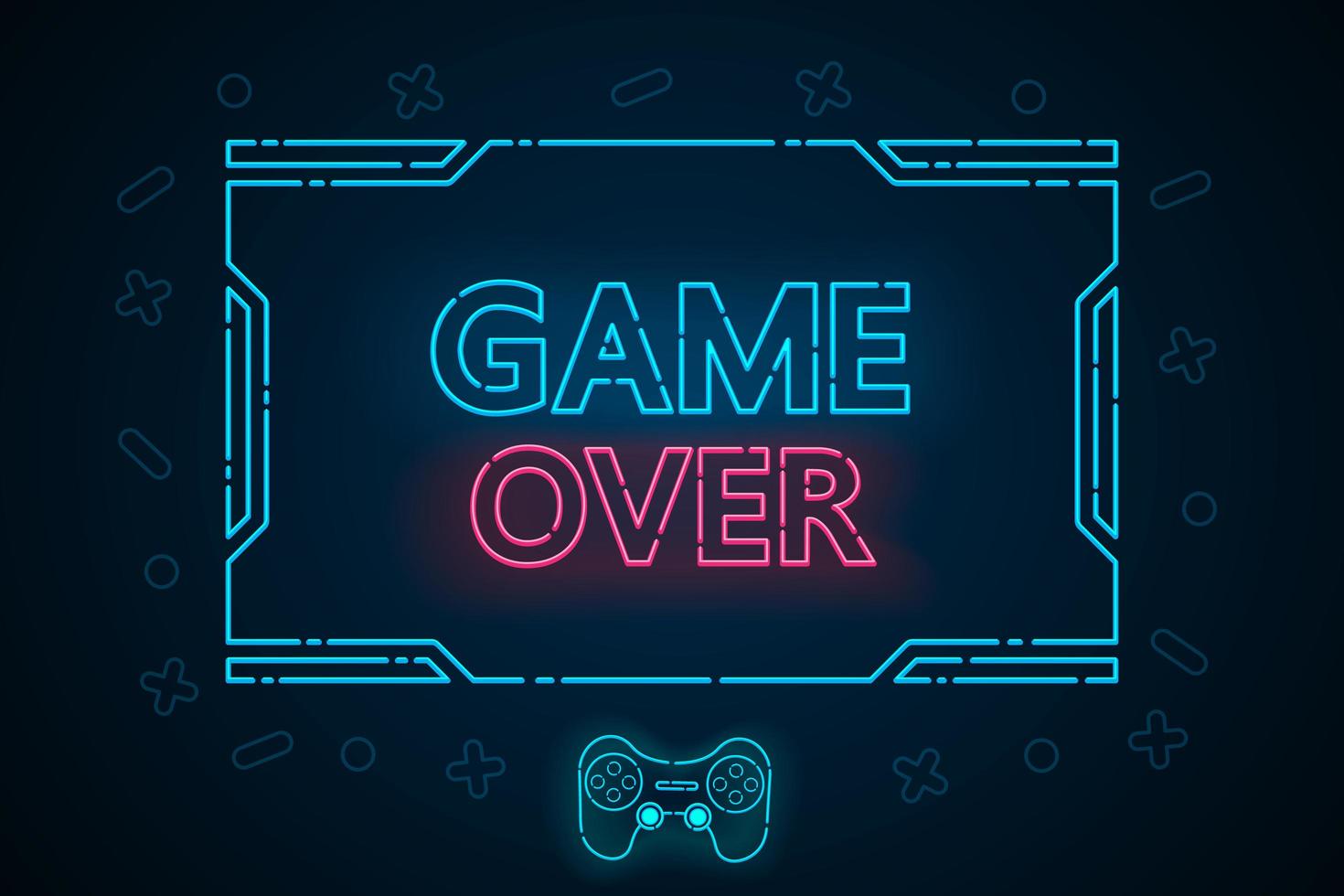 game over technologie-interface hud vector