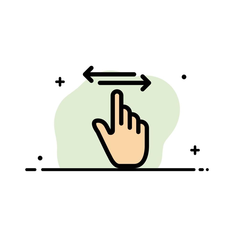 vinger gebaren hand- links Rechtsaf bedrijf vlak lijn gevulde icoon vector banier sjabloon