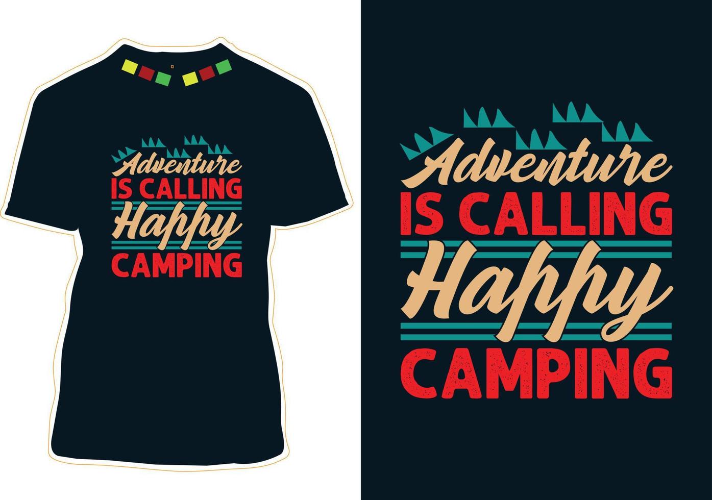 camping t-shirt ontwerp vector