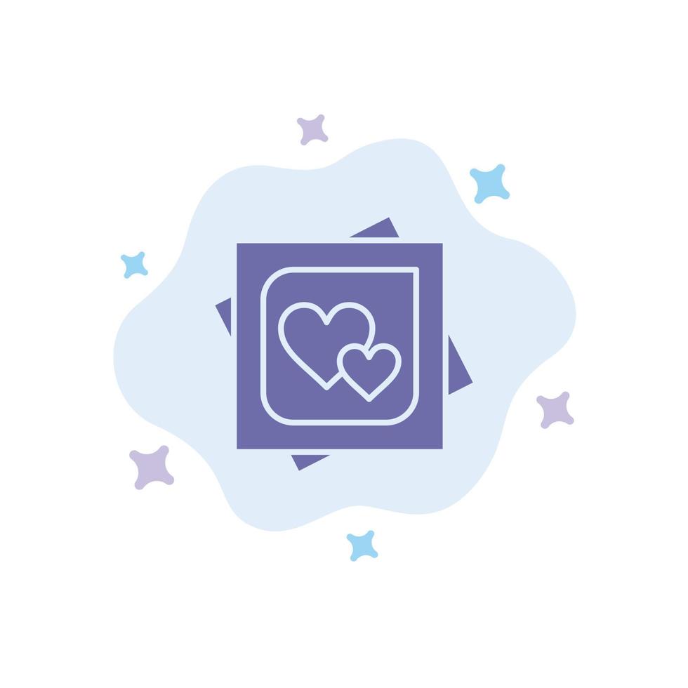 kaart hart liefde huwelijk kaart voorstel blauw icoon Aan abstract wolk achtergrond vector
