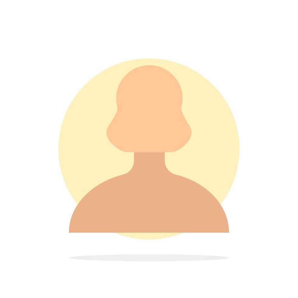 avatar meisje persoon gebruiker abstract cirkel achtergrond vlak kleur icoon vector