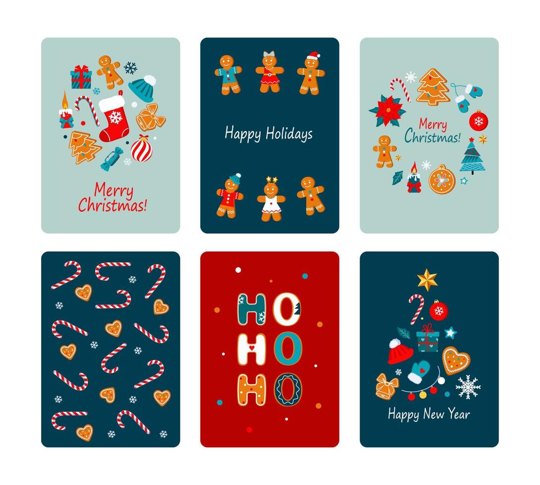 reeks van vector illustratie van Kerstmis geschenk tags