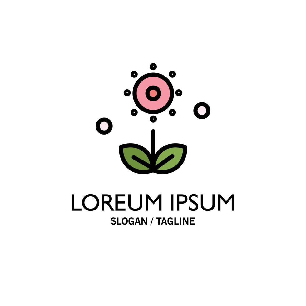 flora bloemen bloem natuur voorjaar bedrijf logo sjabloon vlak kleur vector