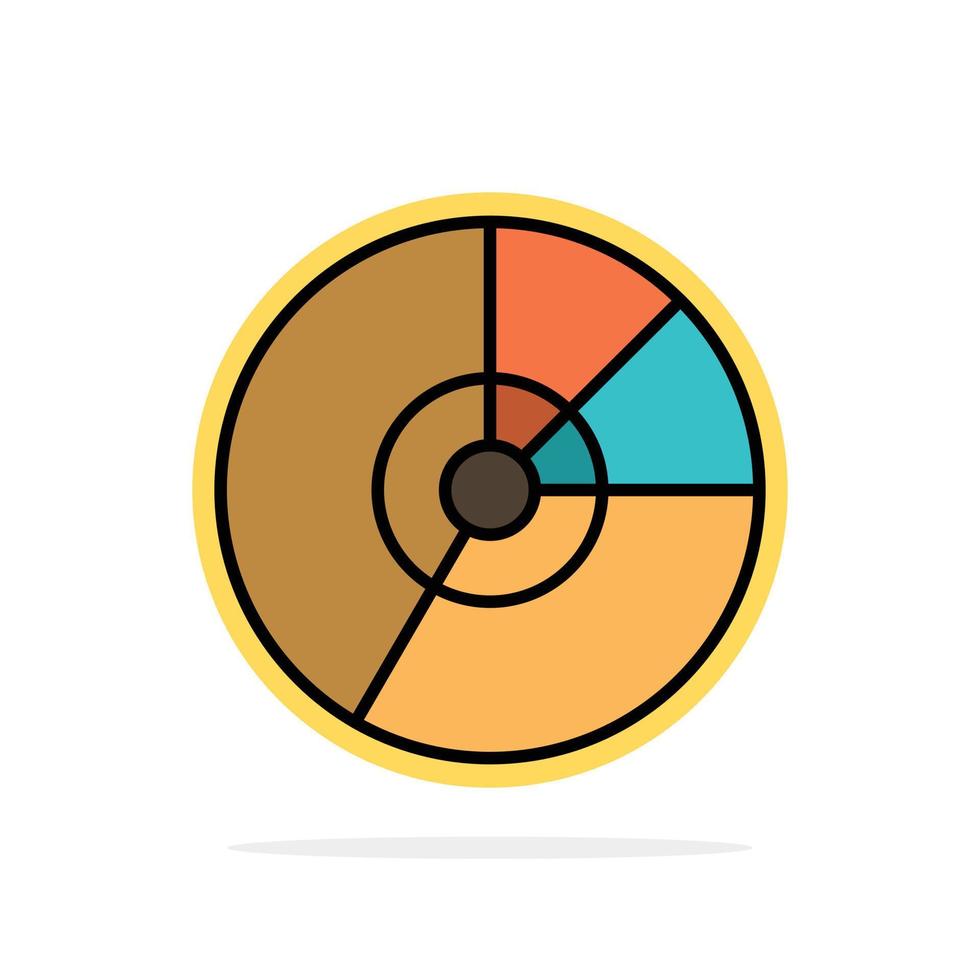 taart bedrijf tabel diagram financiën diagram statistieken abstract cirkel achtergrond vlak kleur icoon vector