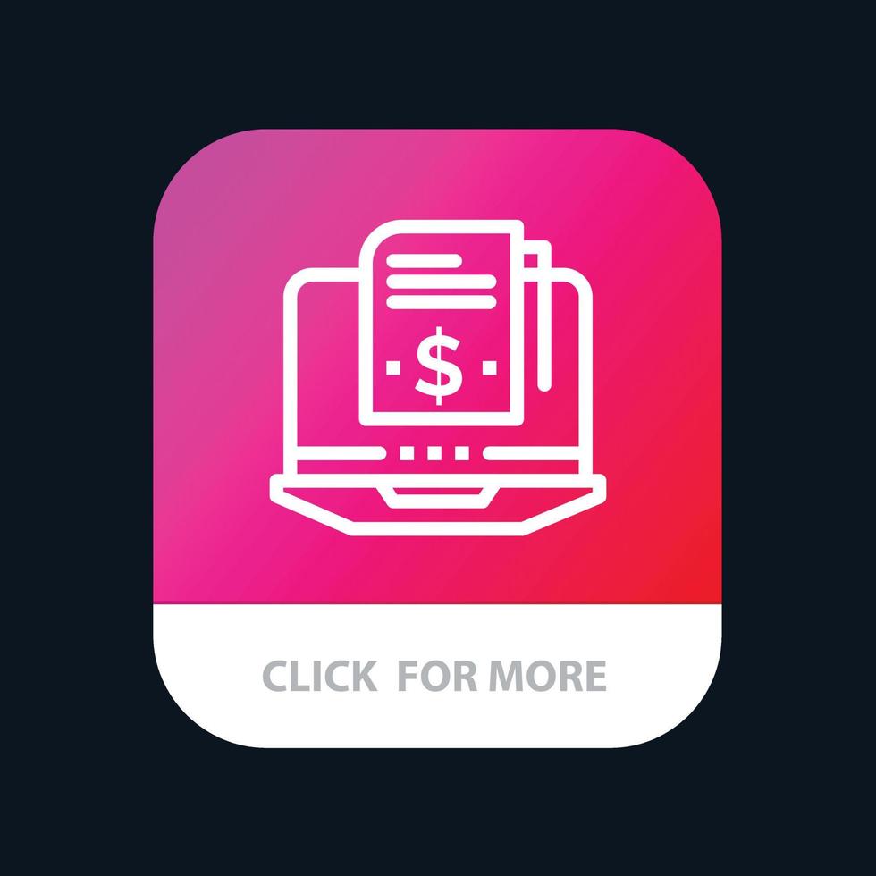 abonnement model- abonnement model- digitaal mobiel app knop android en iOS lijn versie vector