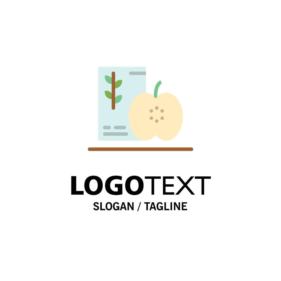 ontbijt eetpatroon voedsel fruit gezond bedrijf logo sjabloon vlak kleur vector