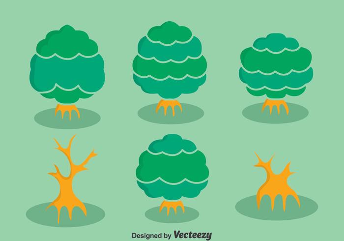 Mangrove boom collectie vector