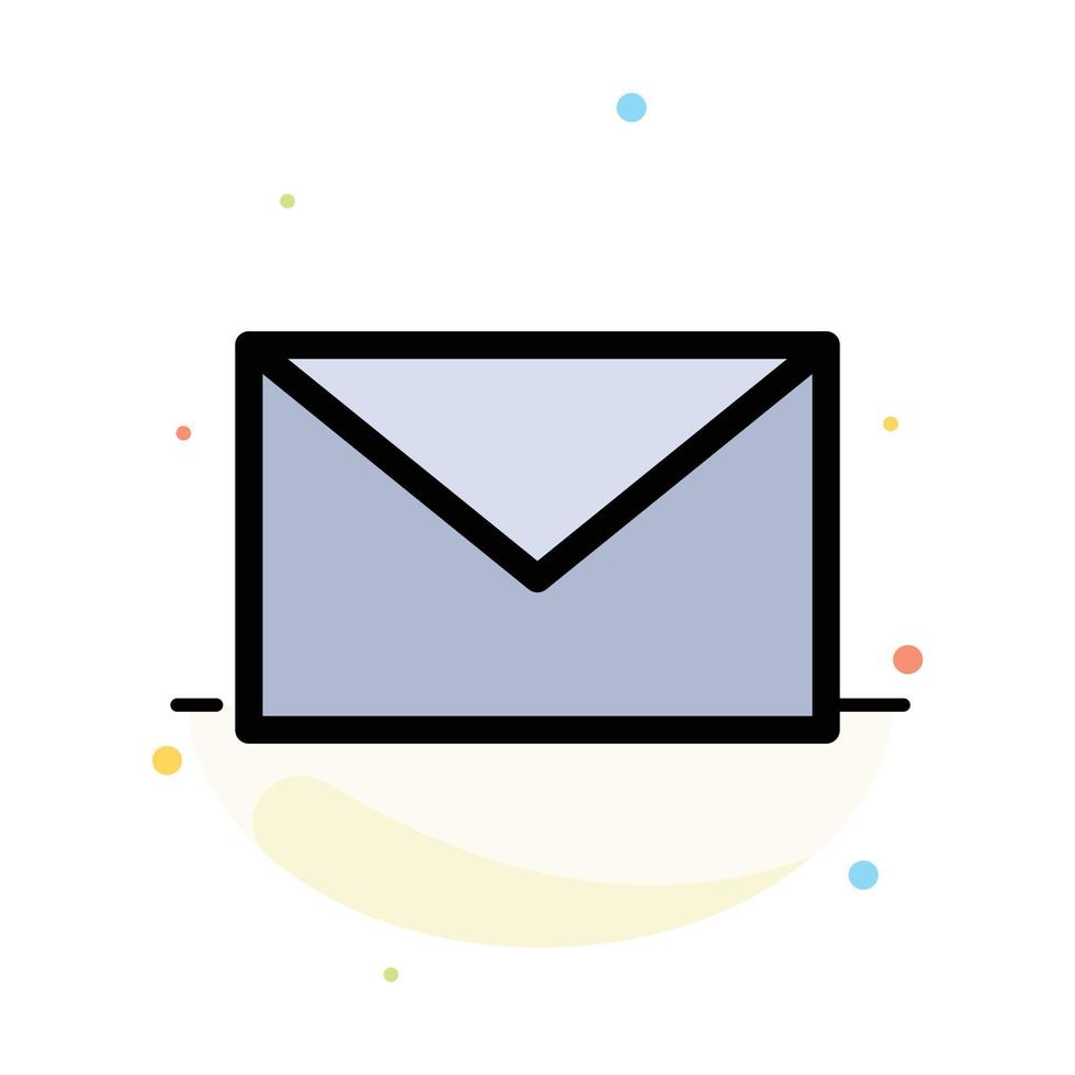 e-mail mail bericht abstract vlak kleur icoon sjabloon vector