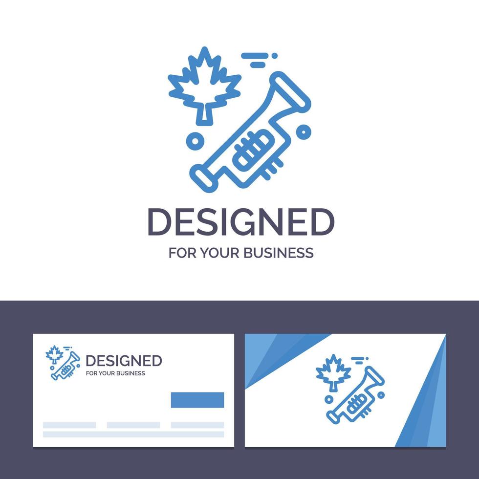 creatief bedrijf kaart en logo sjabloon Canada spreker lofzang vector illustratie