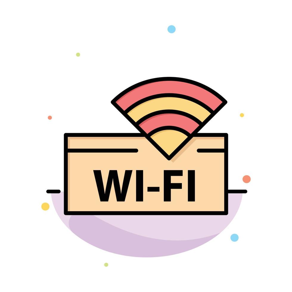 hotel Wifi onderhoud apparaat abstract vlak kleur icoon sjabloon vector