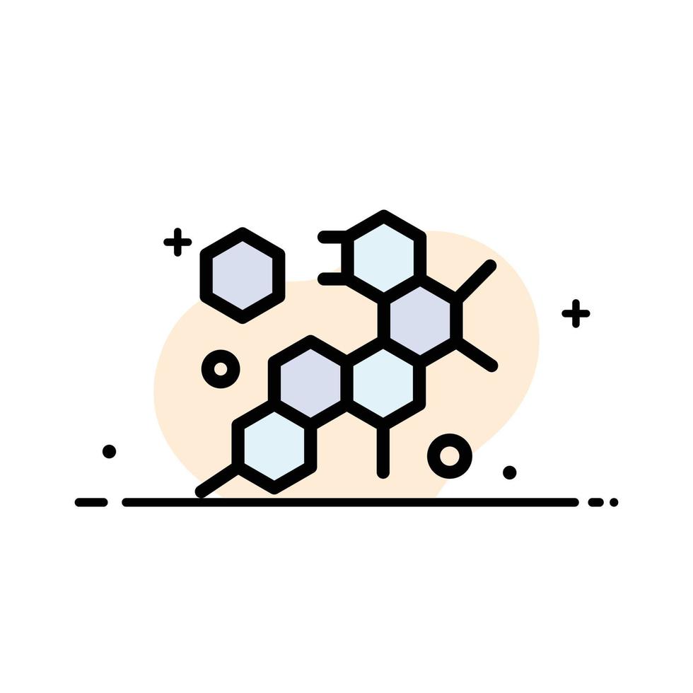 cel molecuul wetenschap bedrijf vlak lijn gevulde icoon vector banier sjabloon