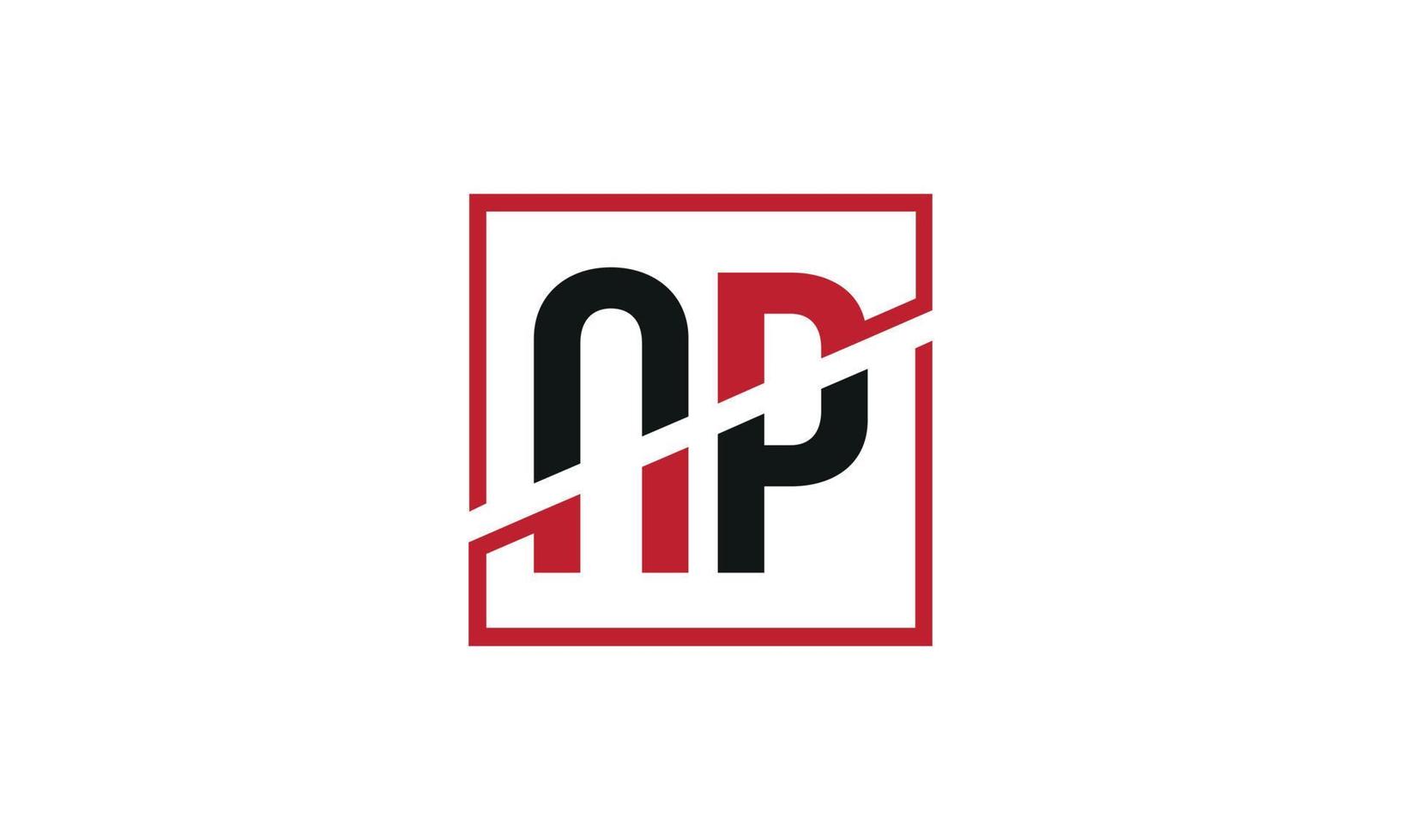 brief np logo pro vector het dossier pro vector