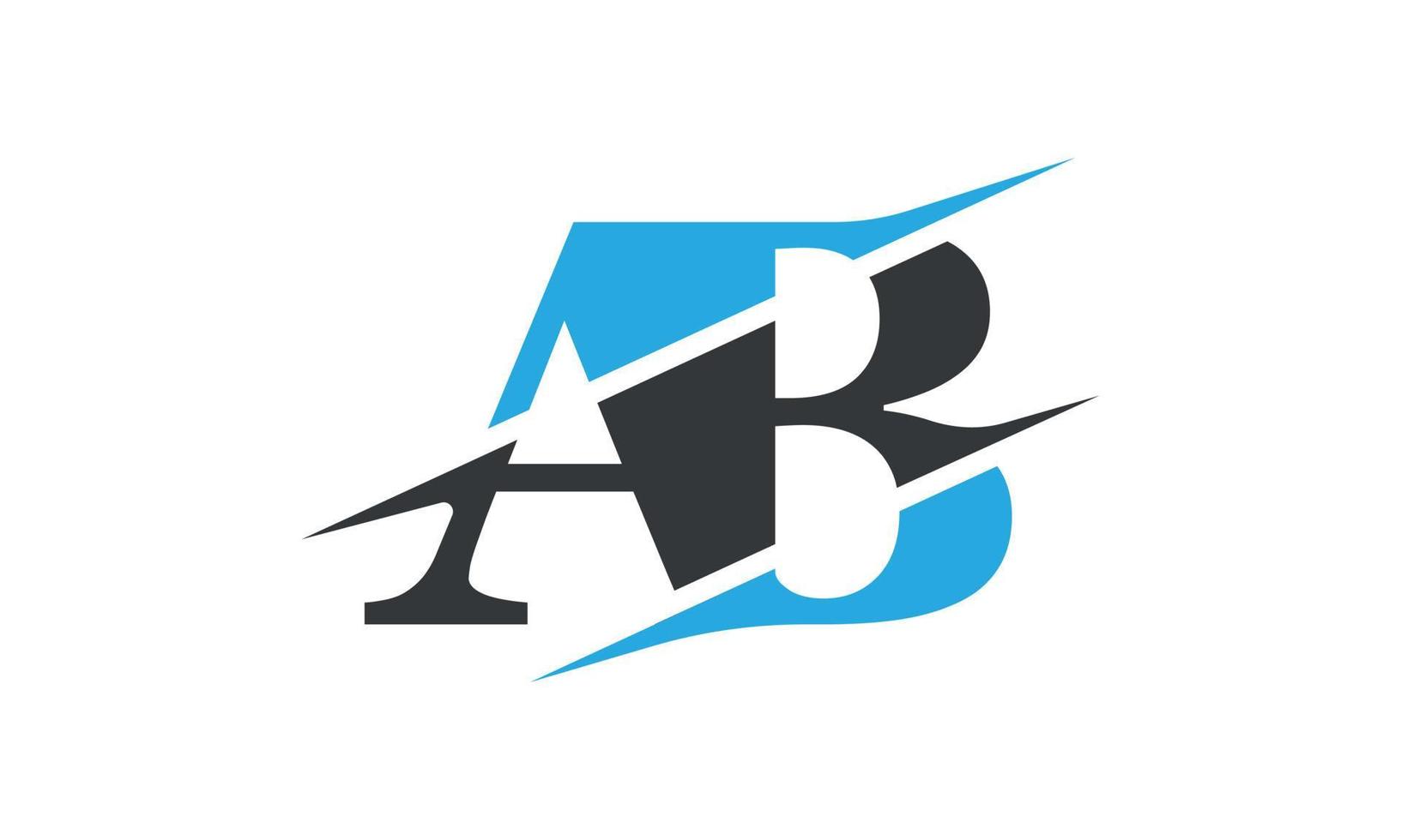 brief ab logo pro vector het dossier pro vector