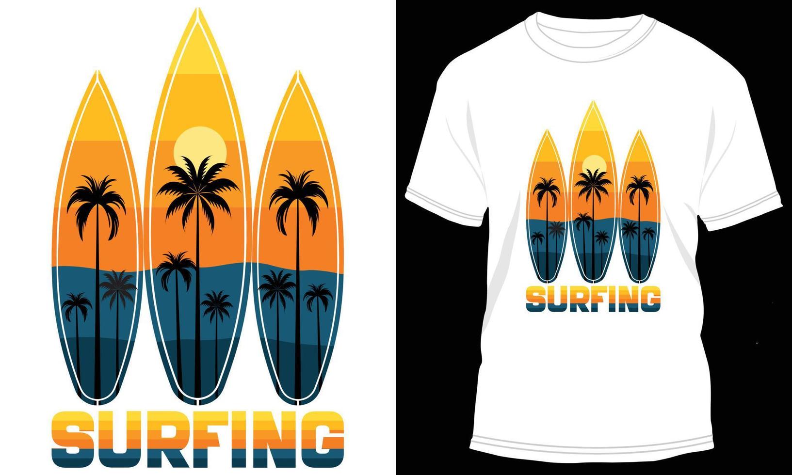 surfing t-shirt ontwerp vector grafisch