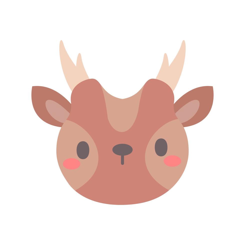 antilope vector. schattig dier gezicht ontwerp voor kinderen vector