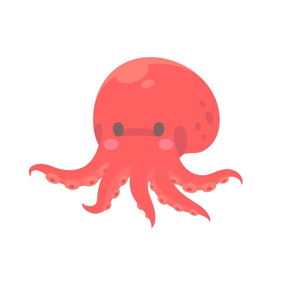 Octopus vector. schattig dier gezicht ontwerp voor kinderen vector