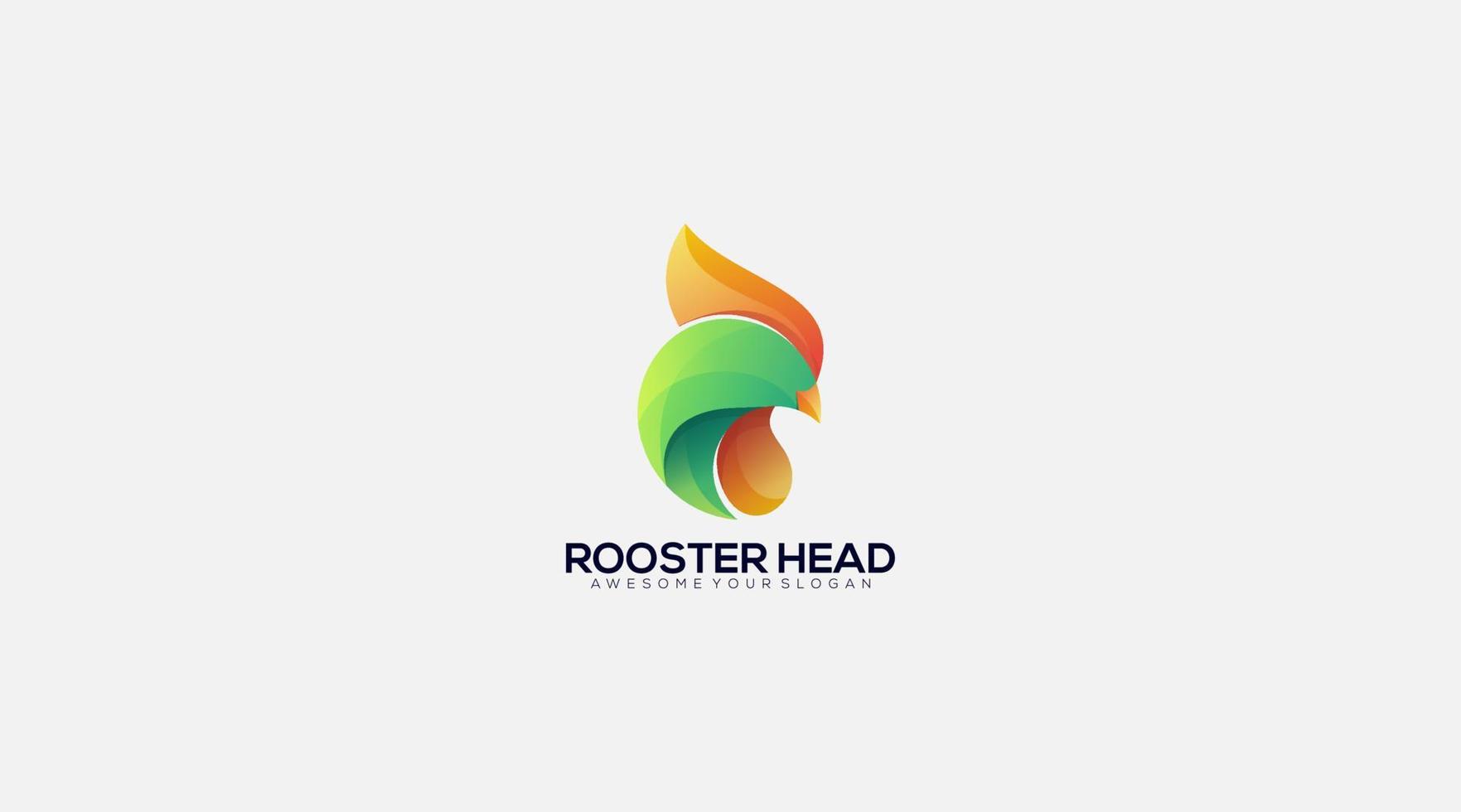 elegant haan hoofd logo vector ontwerp