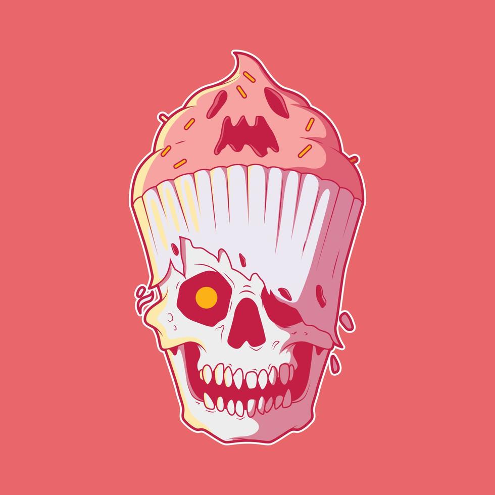 eng koekje vector illustratie. fantasie, halloween, voedsel ontwerp concept.