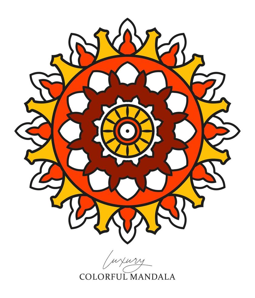kleurrijk mandala decoratief ornamenten vector
