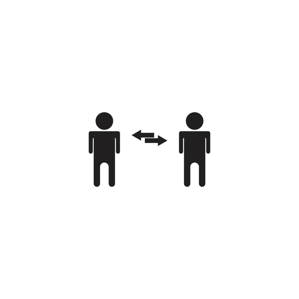 sociale afstand nemen pictogram vector